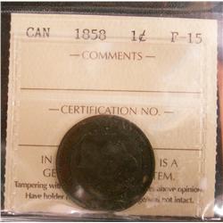 1858 1¢ ICCS F15