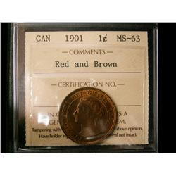 1901 1¢ ICCS MS63RB.