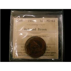 1905 1¢ ICCS MS63RB.