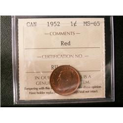 1952 1¢ ICCS MS65 RD