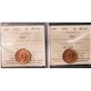 Image 1 : 1952 1¢ ICCS MS65RD.  Lot of 2 coins all red.