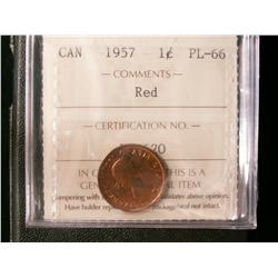 1957 1¢ ICCS PL66RD.