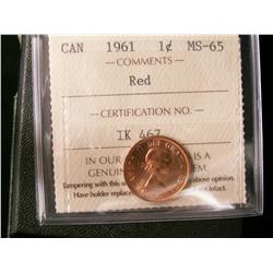 1961 1¢ ICCS MS65RD.