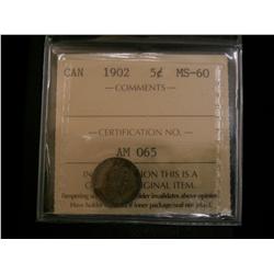 1902 5¢ ICCS MS60.