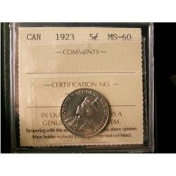 1923 5¢ ICCS MS60.
