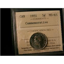 1951 5¢ Comm ICCS MS65.