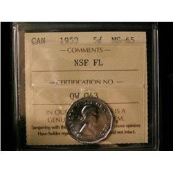 1953 5¢ NSF FL ICCS MS65.