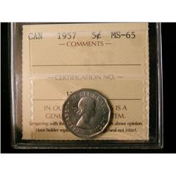 1957 5¢ ICCS MS65.