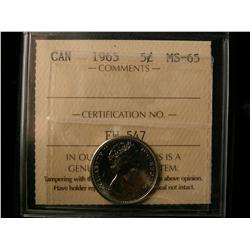 1965 5¢ ICCS MS65.  Tough example in this grade.