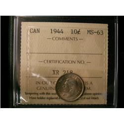 1944 10¢ ICCS MS63.