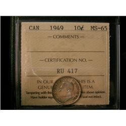 1949 10¢ ICCS MS65