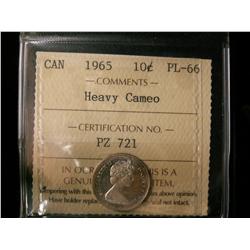 1965 10¢  ICCS PL66 Heavy Cameo
