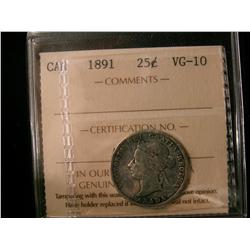1891 25¢ ICCS VG10.