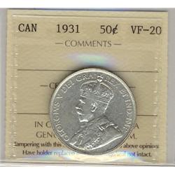 1931 50¢ ICCS VF20.