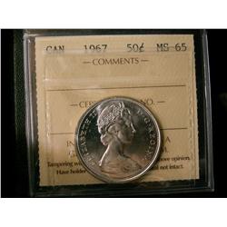 1967 50¢ ICCS MS65.