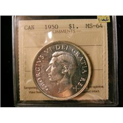 1950 $1 ICCS MS64.  With Branch variety.