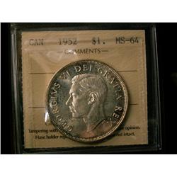 1952 $1 WL ICCS MS64