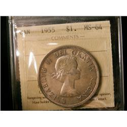 1955 $1 ICCS MS64.