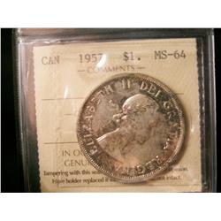 1957 $1 ICCS MS64.