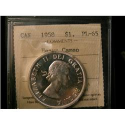 1958 $1 ICCS PL65 Heavy Cameo.