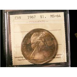 1967 $1 ICCS MS64.