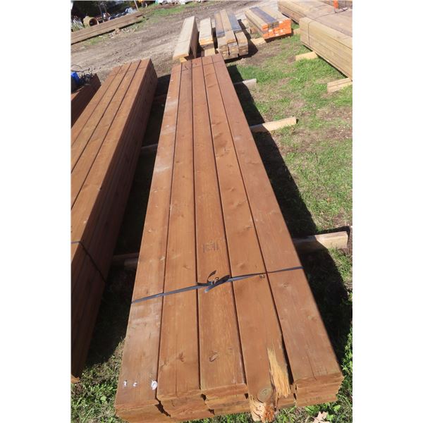 (30) 2" x 6" x 14 Feet Brown Treated Boards