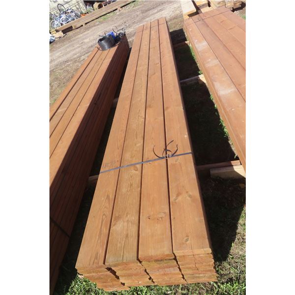 (32) 2" x 6" x 14 Feet Brown Treated Boards