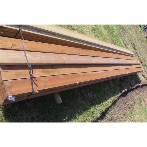 (22) 2" x 6" x 16 Feet Brown Treated Boards