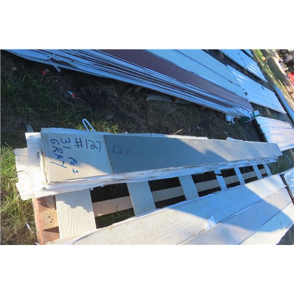 31 Pieces Grey Siding 8" x 12 Feet