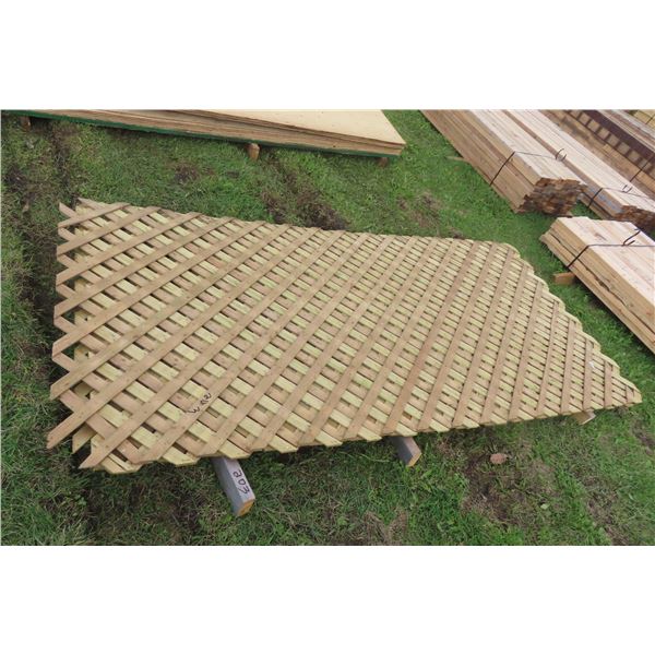 3 Sheets of Treated Lattice 4' X 8'