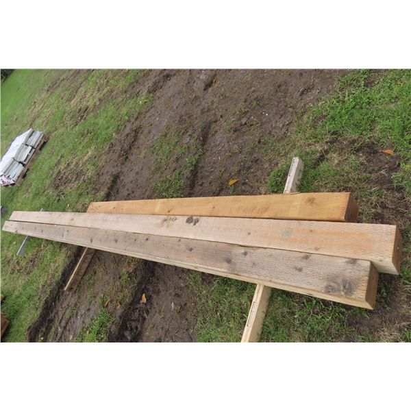 3 X 6" X 6" Treated Beams - 2 X 16' Long and 1 X 8' Long