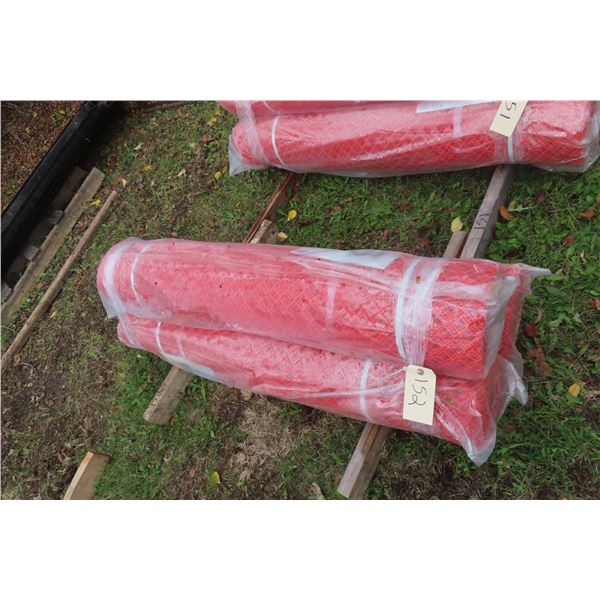 3 X New Rolls of Plastic Snow Fence - 4' X 50'