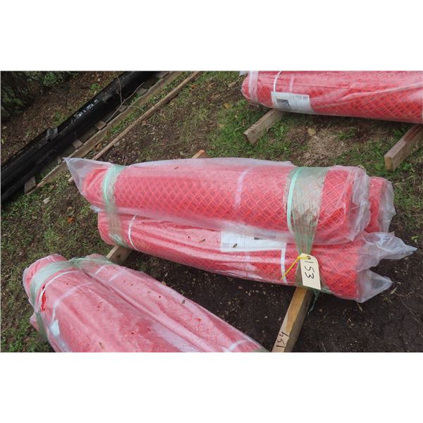 3 X New Rolls of Plastic Snow Fence - 4' X 50'