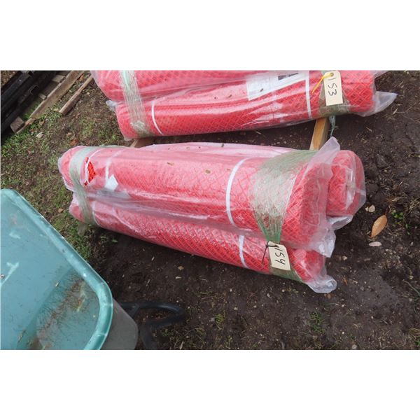 3 X New Rolls of Plastic Snow Fence - 4' X 50'