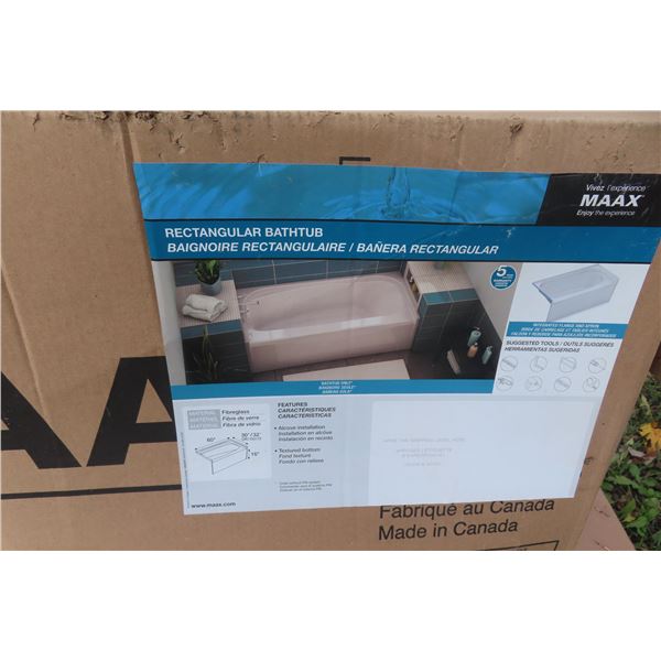 New Maxi White 60" Bath Tub