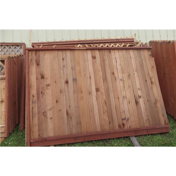 6 X Cedar Fence/lattus Fence Panels 66" X 5'-06 & 4 X Cedar Fence Panels 44" X 5'-06 (total of 10)