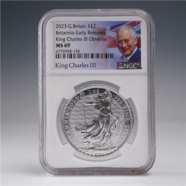 2023 Great Britain Two Pounds Silver Coin NGC Graded MS 69