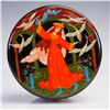 Image 2 : Russian Hand Painted Lacquer Jewelry Box with Dancing Woman Motif