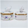 Image 2 : 2pc Herend Porcelain Decorative Lidded Boxes