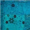 Image 2 : Indian Kashmiri Patchwork Embroidered & Beaded Turquoise Tapestry