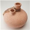 Image 2 : Double Spout Native American Pottery Vase with Sand-Textured Finish