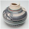 Image 2 : Navajo Polychrome Incised Pottery Vase by Doreen Lansing and R. Nelson