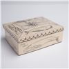 Image 1 : Scrimshaw Faux Bone Box with Lid, Marine Life Engravings