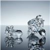 Image 3 : 2pc Swarovski Crystal Figurines, Large Penguin and Baby Sitting Beaver