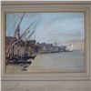 Image 2 : Continental School Harbor Scene Watercolor and Ink on Paper, Signed