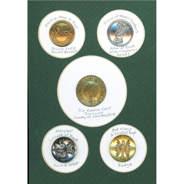 A small card of division one Livery Buttons
