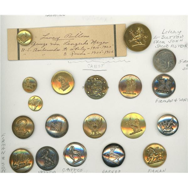 A small card of division one Livery buttons