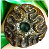 Image 1 : A division one brass and jeweled pictorial button