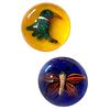 Image 1 : A small card of studio artist glass buttons