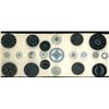 Image 1 : 2 Partial cards of division one glass buttons